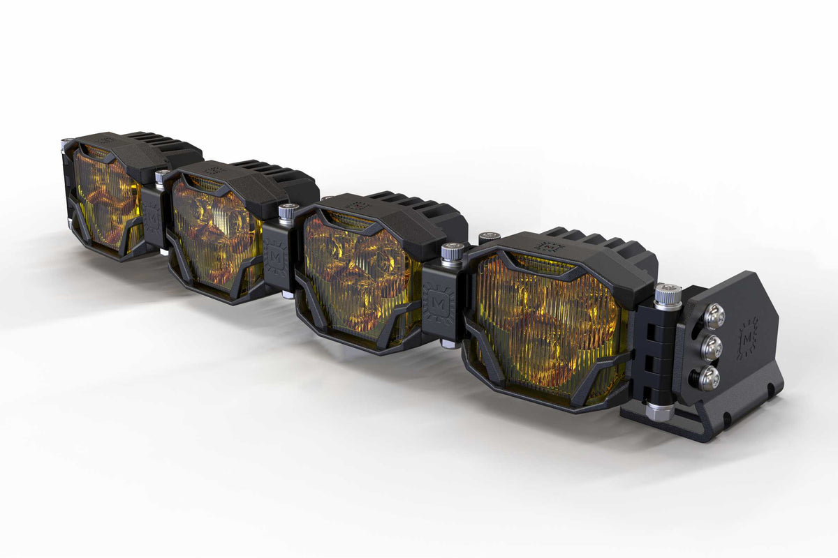 Double-Row BangerBar: (4 Pod / 16.5") (HXB Power - Yellow) - Off Road - Veh. Spec (Image 1 of 6)