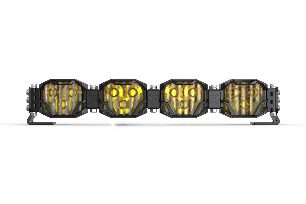 Double-Row BangerBar: (4 Pod / 16.5") (NCS Power - Yellow) - Off Road - Veh. Spec (Image 2 of 6)
