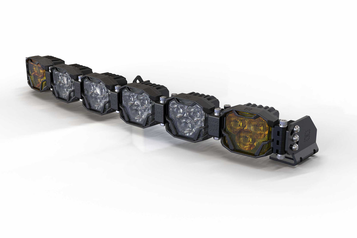 Double-Row BangerBar: (6 Pod / 24.5") (NCS Power - White/Yellow) - Off Road - Veh. Spec (Image 1 of 6)