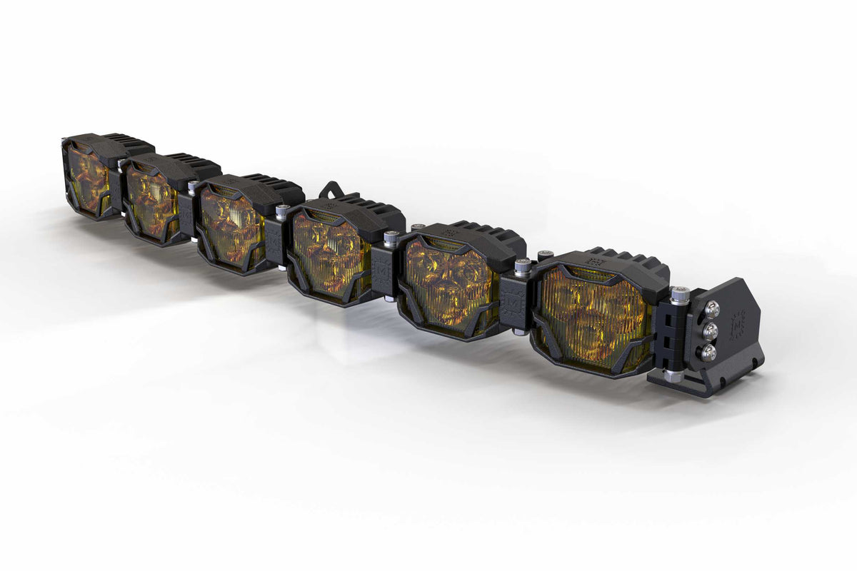 Double-Row BangerBar: (6 Pod / 24.5") (HXB Power - Yellow) - Off Road - Veh. Spec (Image 1 of 6)