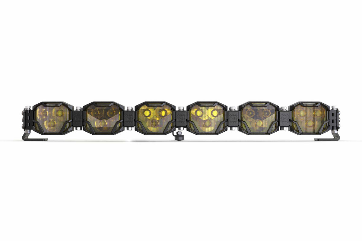 Double-Row BangerBar: (6 Pod / 24.5") (HXB Power - Yellow) - Off Road - Veh. Spec (Image 2 of 6)