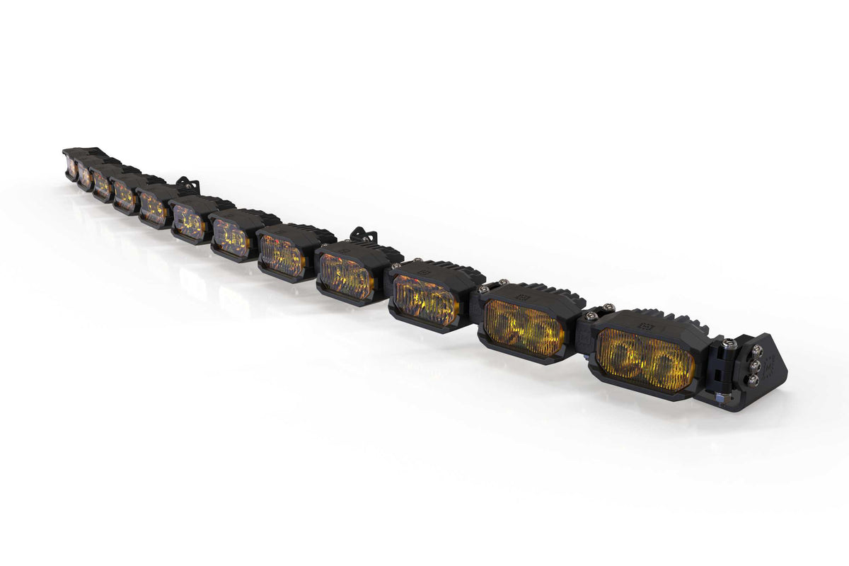 Single-Row BangerBar: (12 Pod / 47") (NCS Power - Yellow) - Off Road - Veh. Spec (Image 2 of 6)