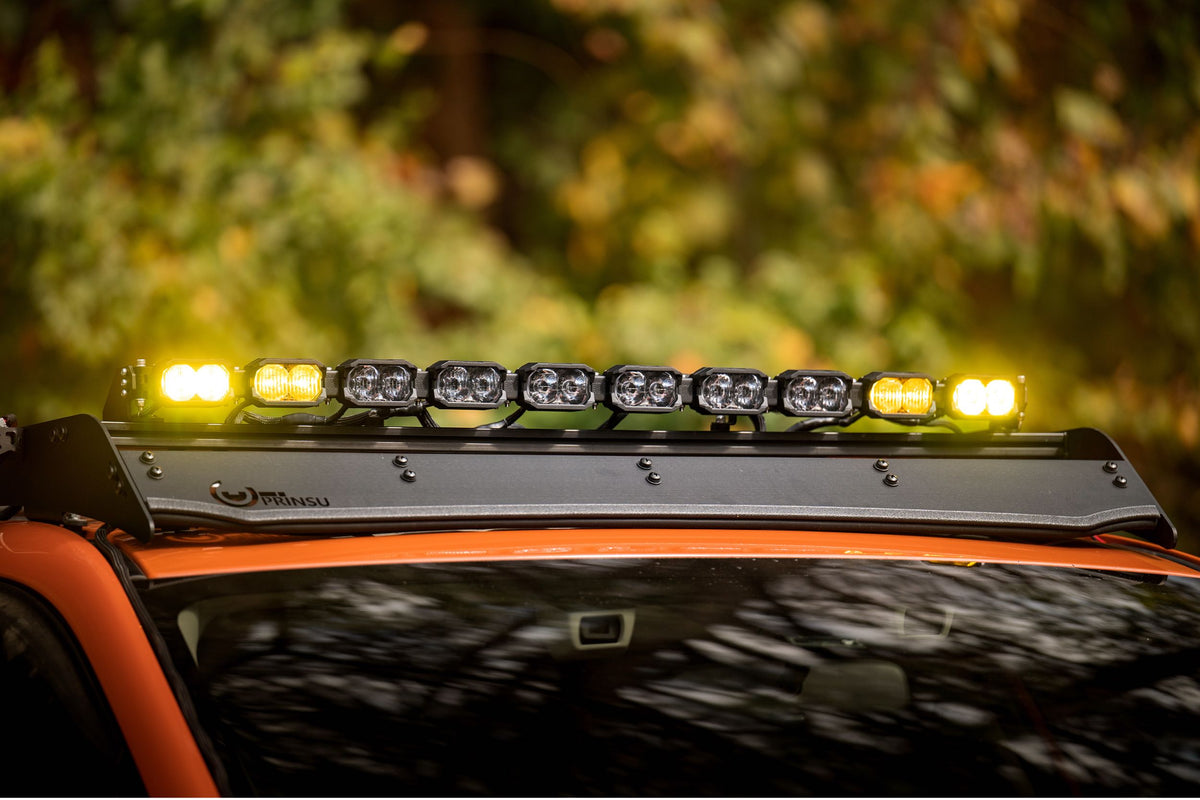 Single-Row BangerBar: (12 Pod / 47") (HXB Power - Yellow) - Off Road - Veh. Spec (Image 3 of 6)