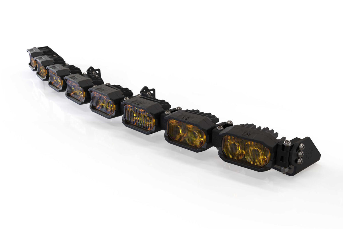 Single-Row BangerBar: (8 Pod / 31.5") (NCS Power - Yellow) - Off Road - Veh. Spec (Image 2 of 6)