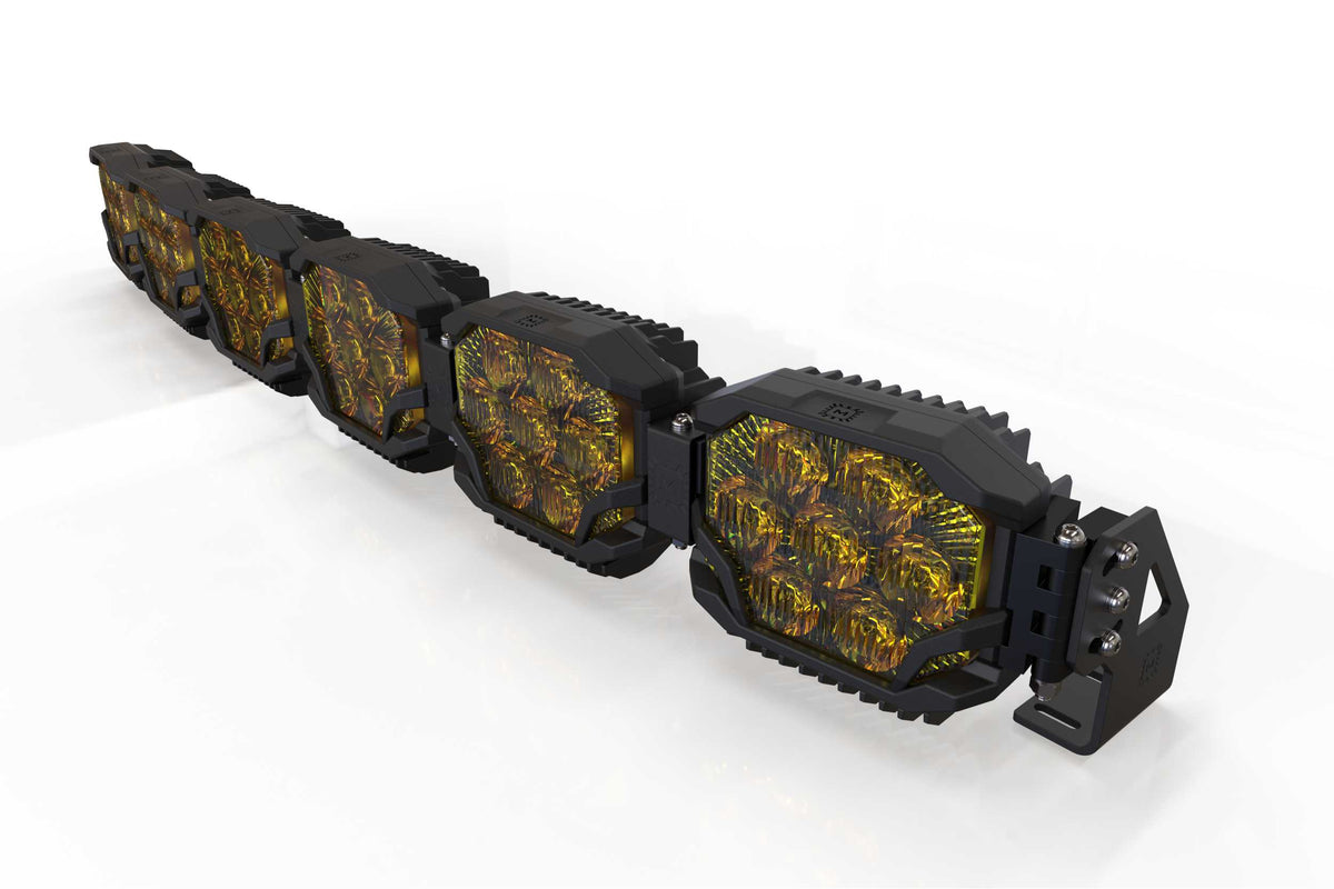 Triple-Row BangerBar: (6 Pod / 43") (HXB Power - Yellow) - Off Road - Veh. Spec (Image 2 of 6)