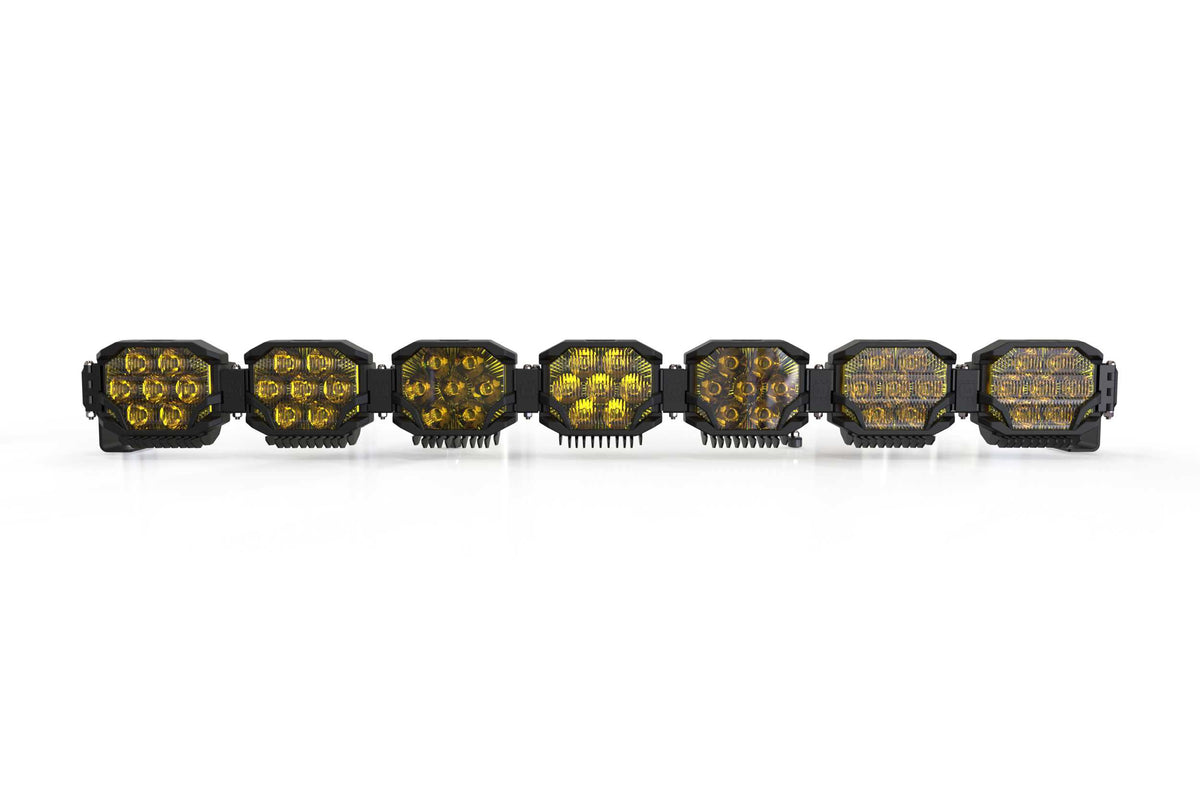 Triple-Row BangerBar: (7 Pod / 50.5") (HXB Power - Yellow) - Off Road - Veh. Spec (Image 1 of 6)