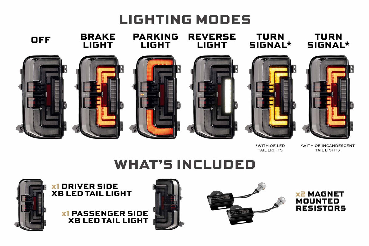 XB LED Tail Lights: Ford Bronco (21+ / Smoked Lens / Set) - Tail Lights (Image 2 of 6)