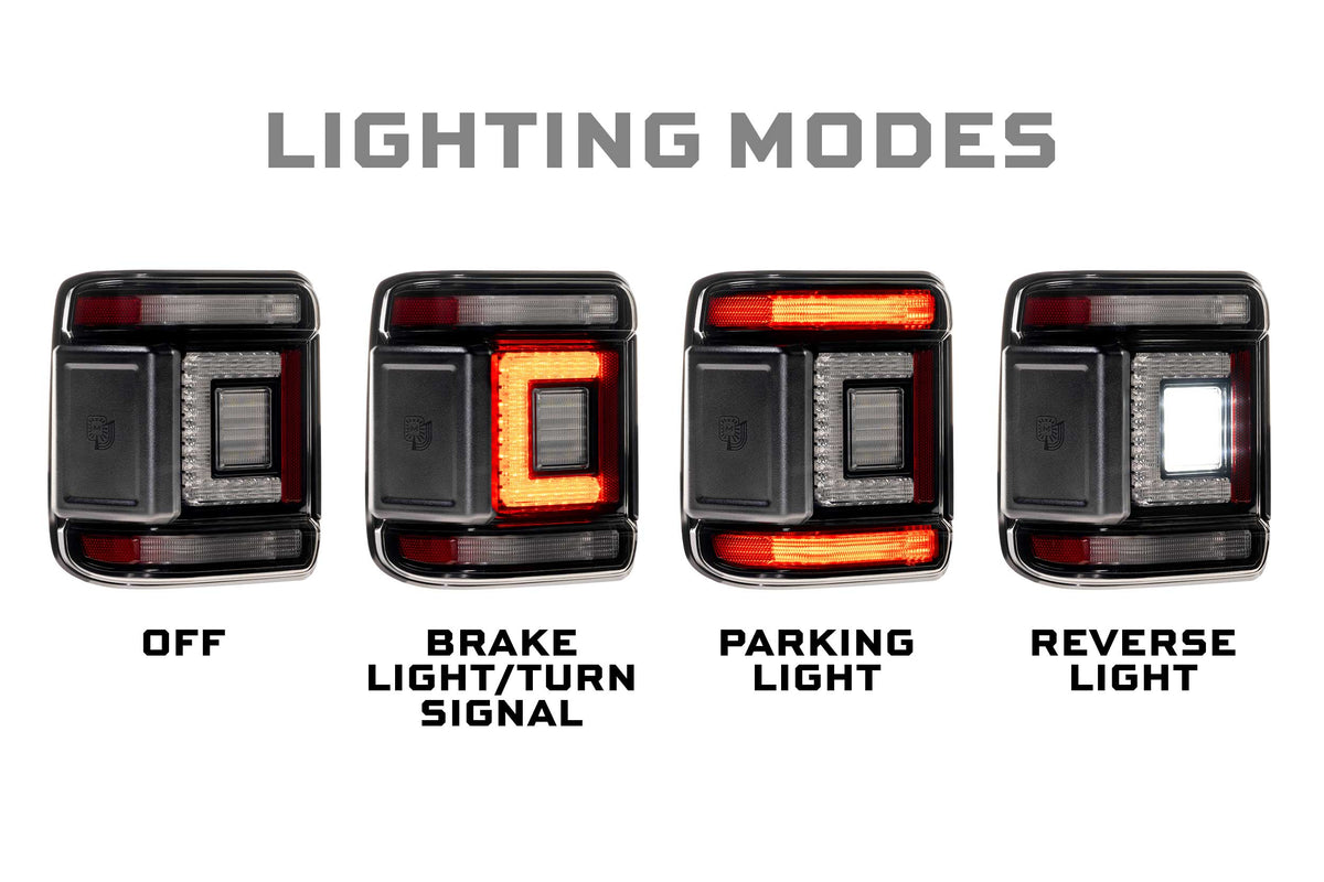 XB LED Tail Lights: Jeep Wrangler JL (18+ / Smoked Lens / Set) - Tail Lights (Image 2 of 6)