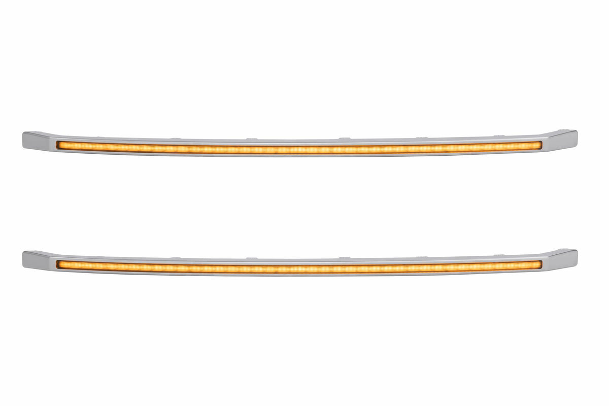 XBG LED DRL Grille Inserts: Ford Super Duty Platinum (20-22 / Amber DRL / Set) - Grilles (Image 3 of 6)