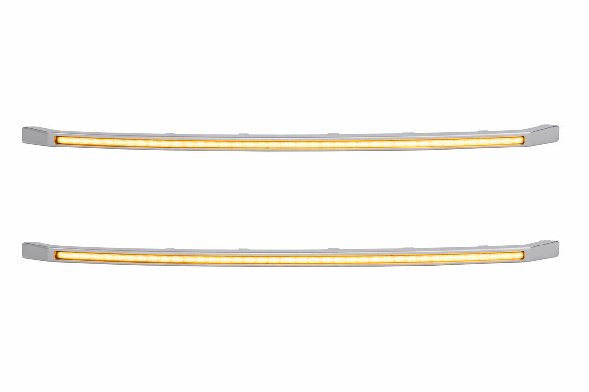 XBG LED DRL Grille Inserts: Ford Super Duty Platinum (20-22 / Amber DRL / Set) - Grilles (Image 4 of 6)