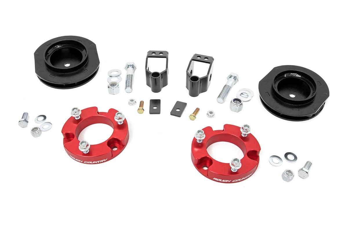 2 Inch Lift Kit | X-REAS | Red Spacers | Toyota 4Runner 2WD/4WD (2010-2024) - Susp Lift Kits 4wd (Image 2 of 4)