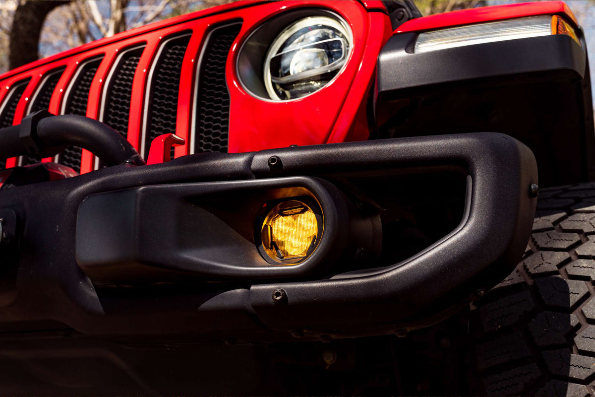 Morimoto 4Banger Fog Light Kit: 18+ JL/JT (NCS / Wide / Yellow / Set) - Off Road - Veh. Spec (Image 6 of 6)