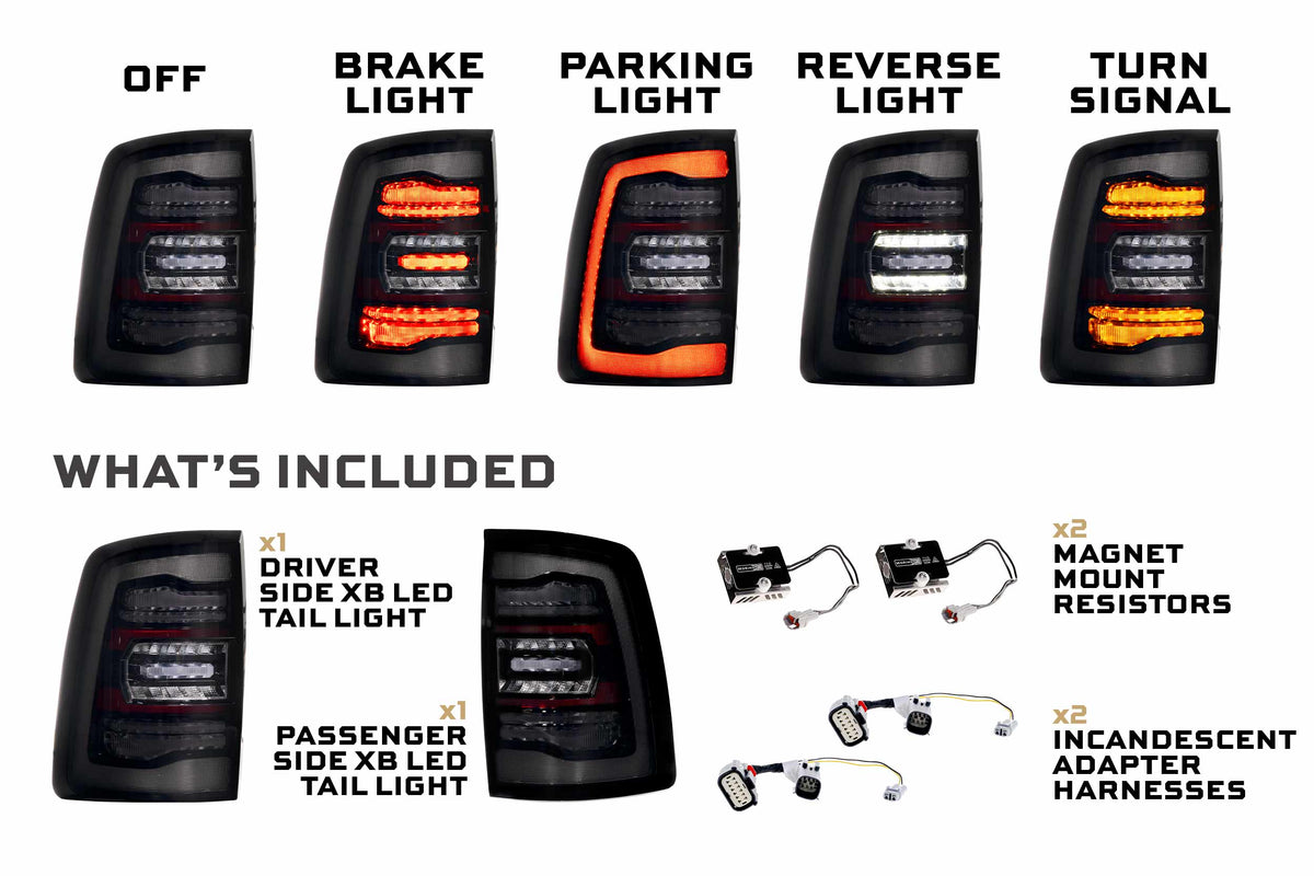 XB LED Tail Lights: Ram HD (19-24 / Smoked Lens / Set) - Tail Lights (Image 2 of 6)