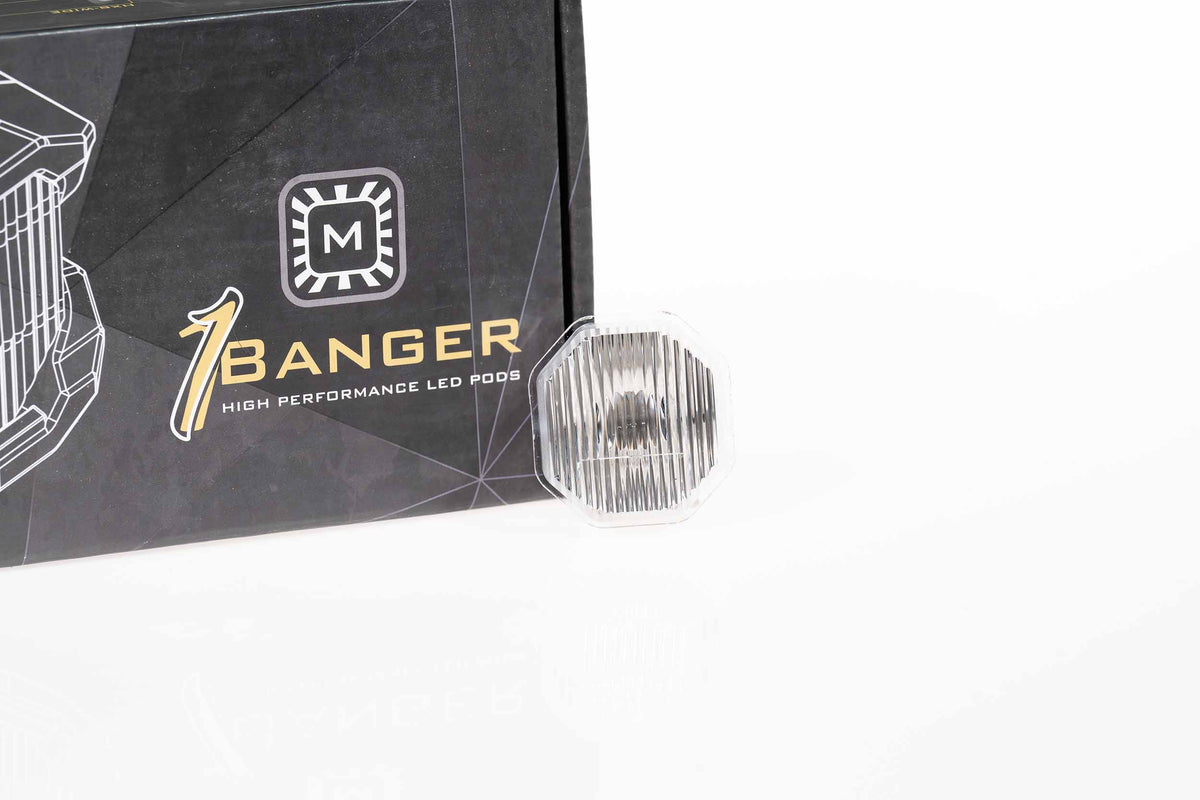 Lens Only: 1Banger (White / Wide / Each) - Off Road - Veh. Spec (Image 1 of 3)