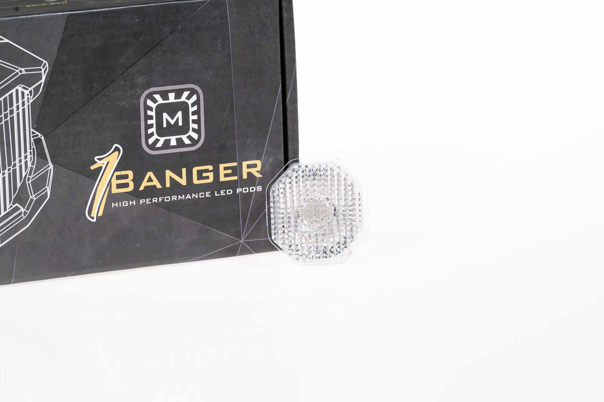 Lens Only: 1Banger (White / Flood / Each) - Off Road - Veh. Spec (Image 1 of 3)