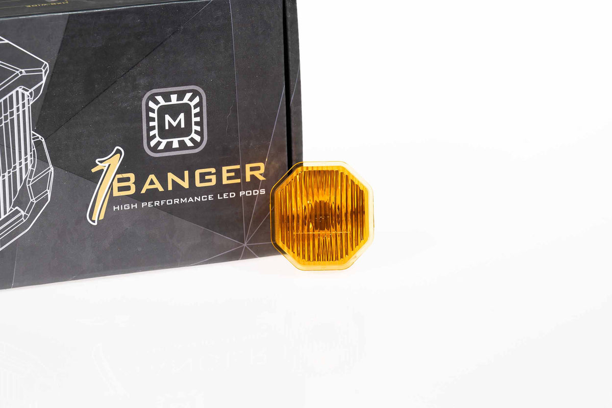 Lens Only: 1Banger (Yellow / Wide / Each) - Off Road - Veh. Spec (Image 1 of 3)