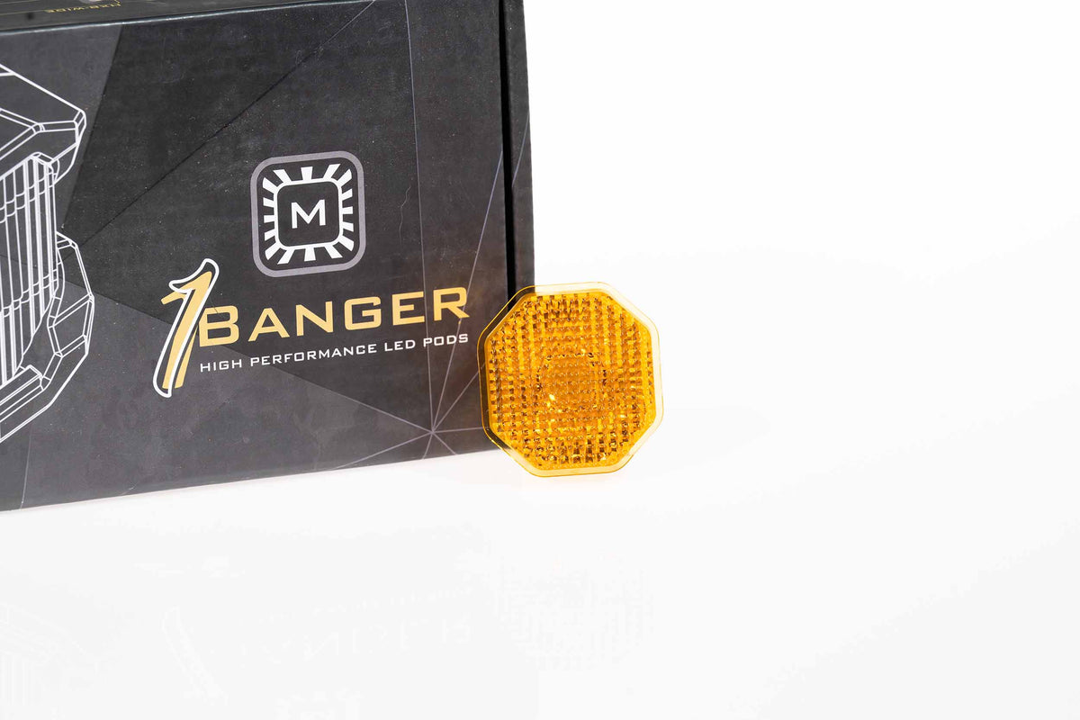 Lens Only: 1Banger (Yellow / Flood / Each) - Off Road - Veh. Spec (Image 1 of 3)