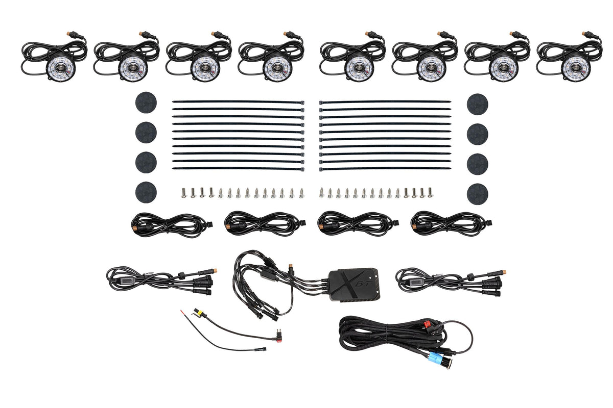 Morimoto Rock Light Kit: RGB LED / 8 Pack - Rock Lights / Wheel Rings (Image 1 of 6)