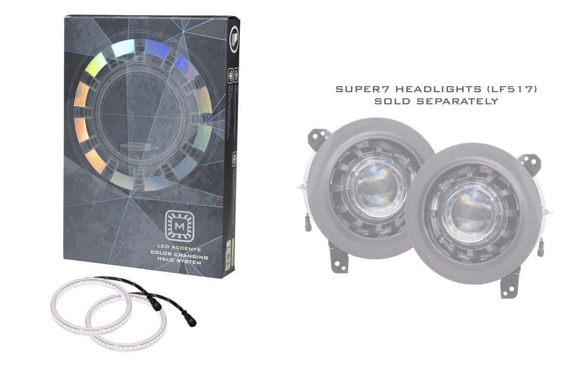 Super7 RGBW Halo System: Jeep JL/JT (2018+) - LED Halos/Strips (Image 2 of 6)