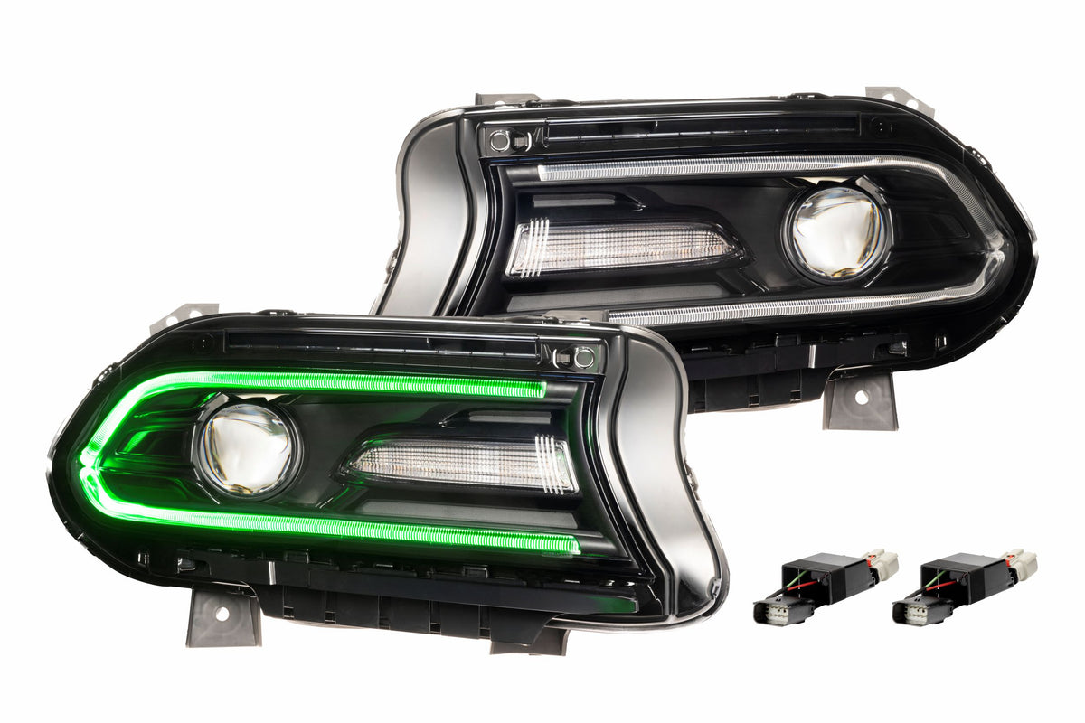XRGB LED Headlights: 15-23 Dodge Charger (Set) - Headlights (Image 1 of 6)