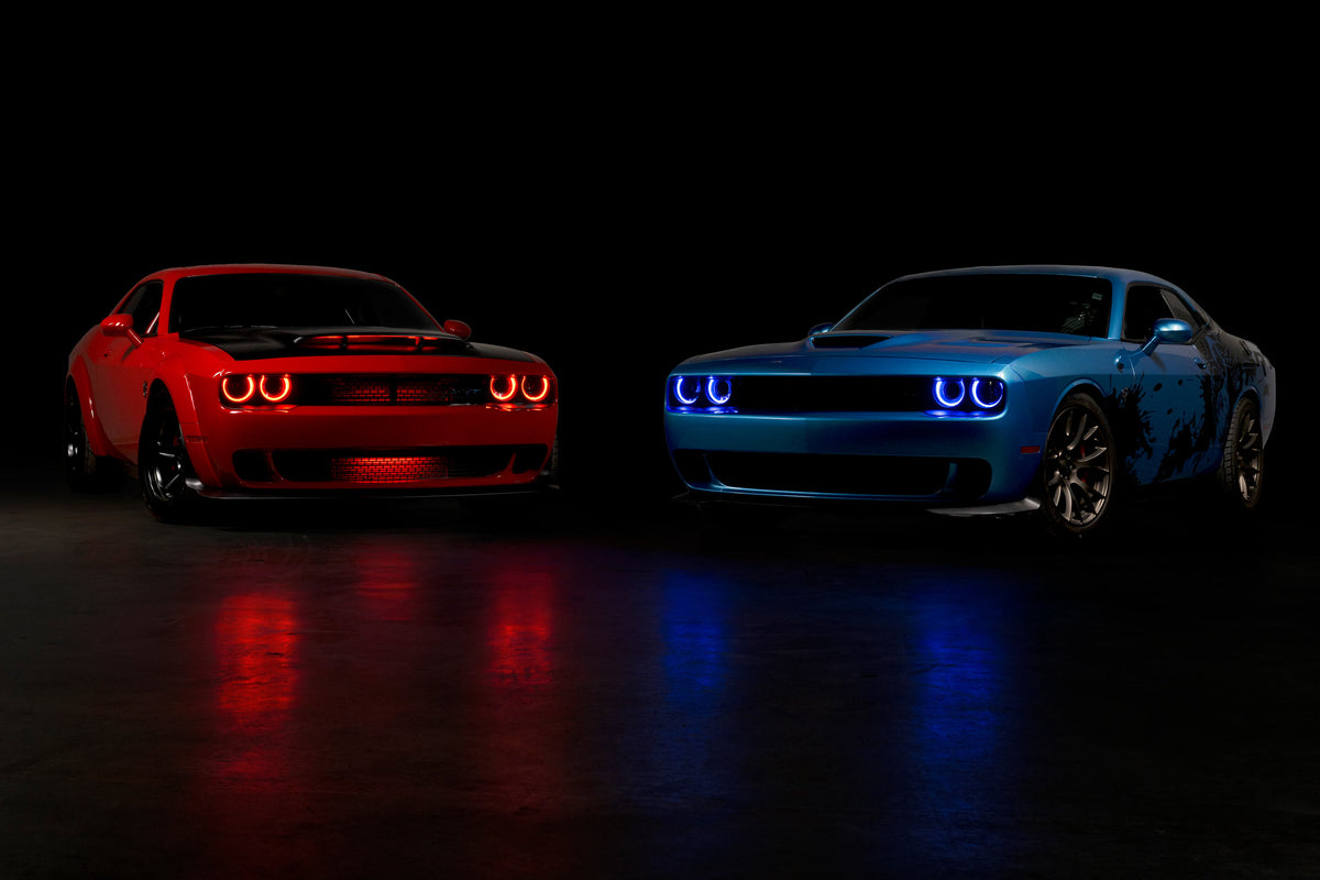 XRGB LED Headlights: Dodge Challenger (15-23 / RGB / Set) - Headlights (Image 3 of 6)