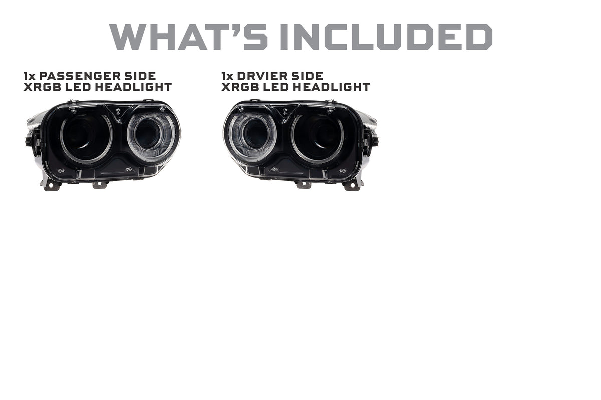 XRGB LED Headlights: Dodge Challenger (15-23 / RGB / Set) - Headlights (Image 4 of 6)