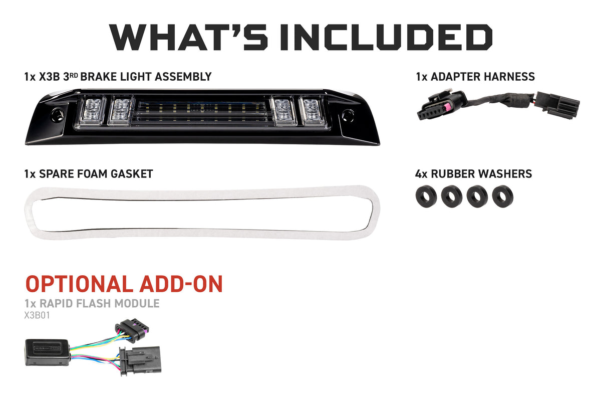 X3B LED Third Brake Light: 2019+ Ram 1500 - Tail Lights (Image 3 of 6)