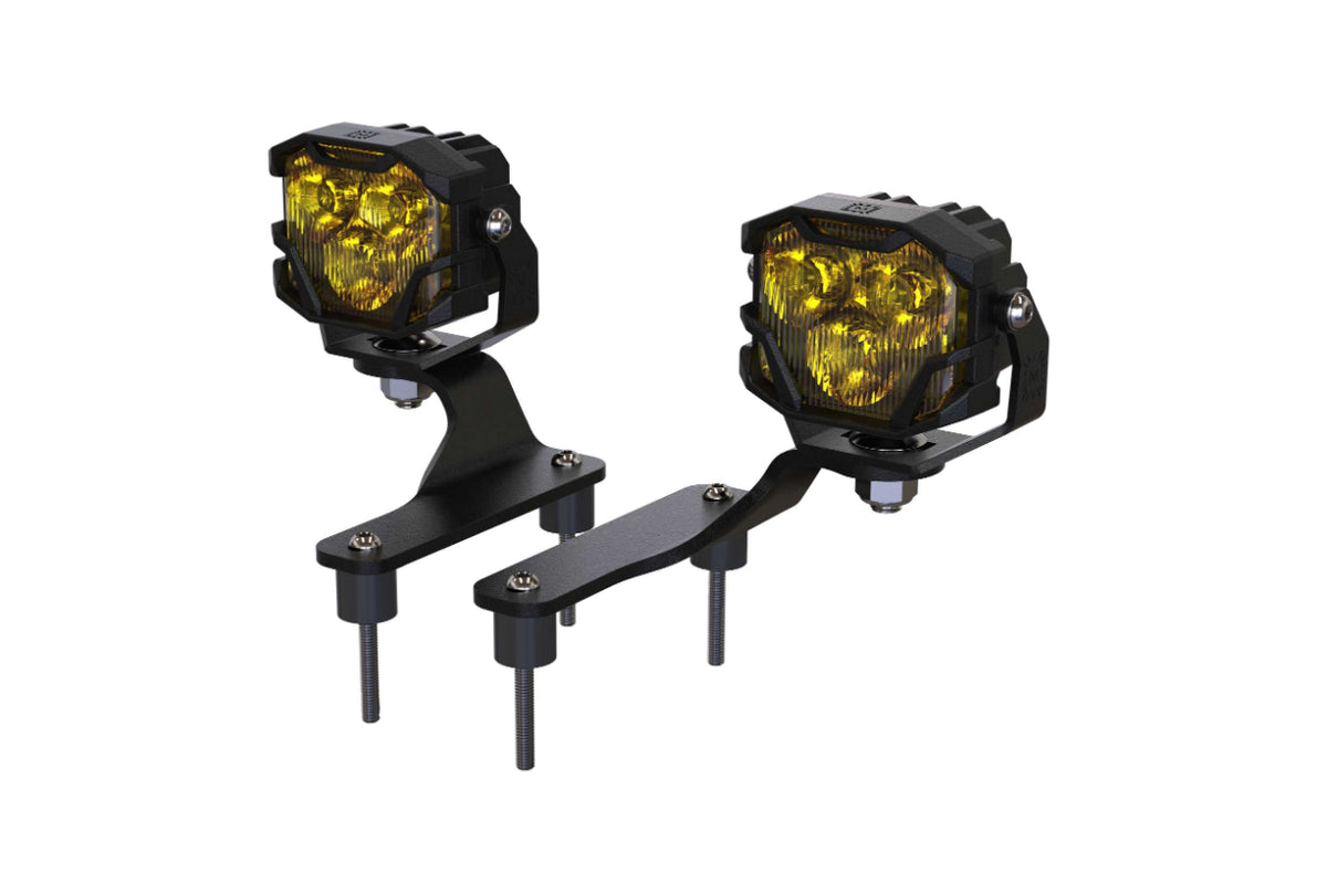 Morimoto 4Banger Ditch Light Kit: Wrangler JL (NCS Yellow Flood Beam) - Off Road - Veh. Spec (Image 1 of 6)