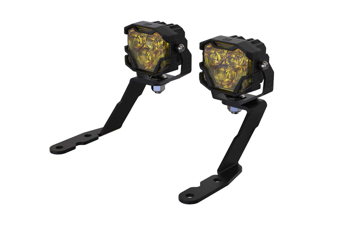Morimoto 4Banger Ditch Light Kit: 07-13 Silverado (HXB Yellow Flood Beam) - Off Road - Veh. Spec (Image 1 of 6)
