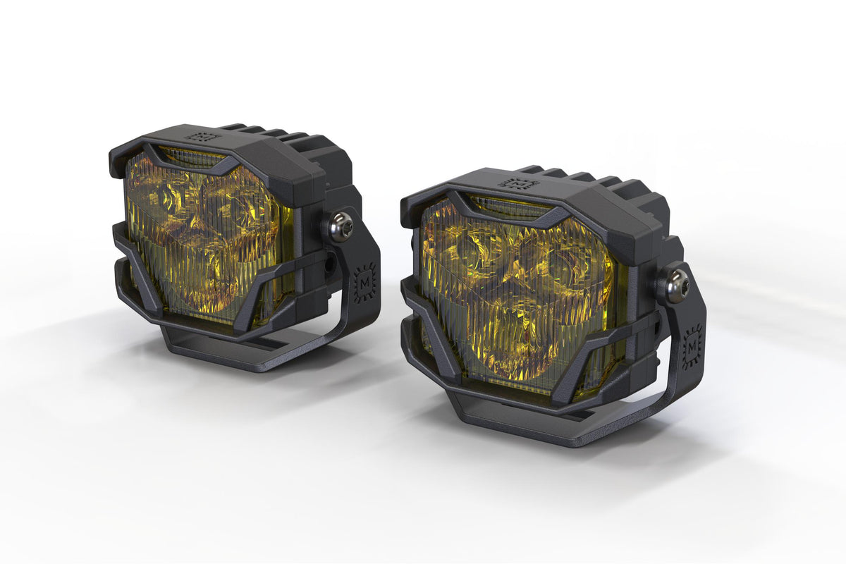 Morimoto 4Banger Ditch Light Kit: 21+ F150 (HXB Yellow Flood Beam) - Off Road - Veh. Spec (Image 3 of 6)