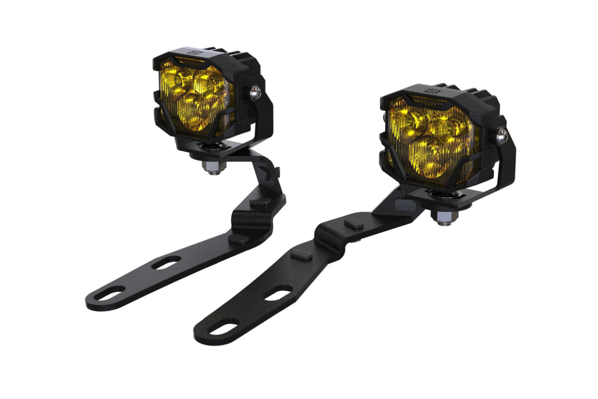 Morimoto 4Banger Ditch Light Kit: 16-23 Tacoma (HXB Yellow Flood Beam) - Off Road - Veh. Spec (Image 1 of 6)