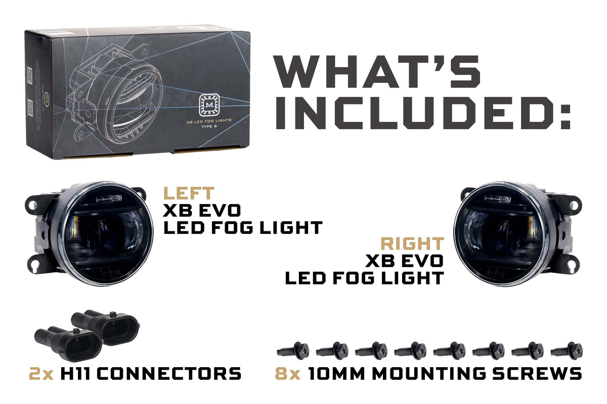 XB Evo Fog Lights: Type S (White / Set) - Fog Lights (Image 2 of 6)