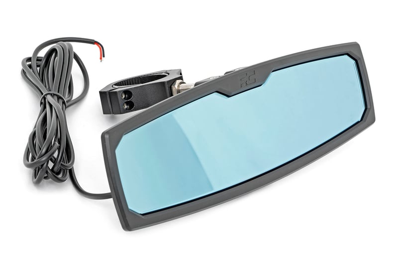 RC UTV Aluminum Rear View Mirror | Dome Light| 12" | 1.75-2" Mount (manufacturer page)