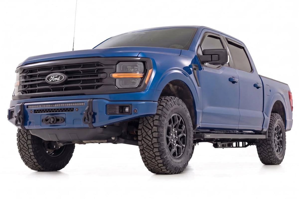 FXS Front Bumper | E9 Argon Blue | EcoBoost | Ford F-150 2WD/4WD (2021-2025) - Bumpers (Image 2 of 6)