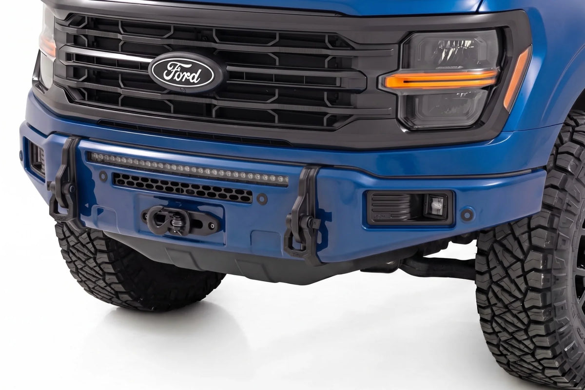 FXS Front Bumper | E9 Argon Blue | EcoBoost | Ford F-150 2WD/4WD (2021-2025) - Bumpers (Image 1 of 6)