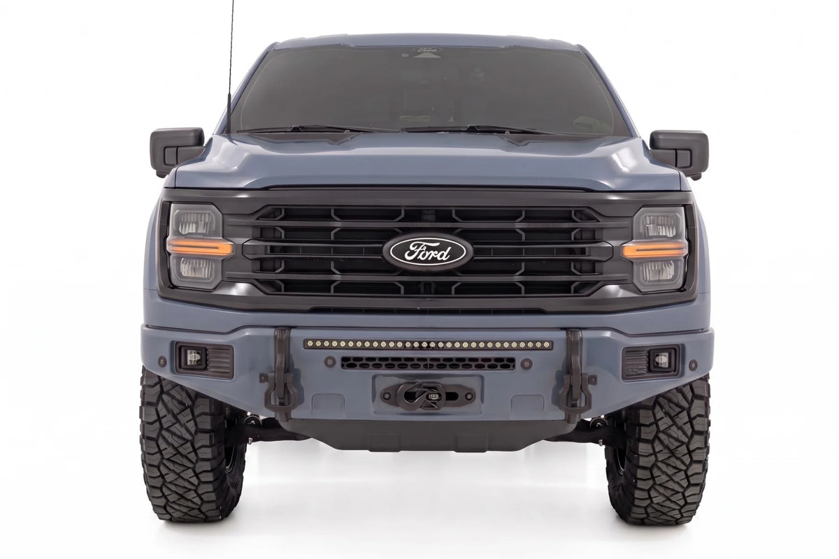 FXS Front Bumper | G4 Azure Gray | EcoBoost | Ford F-150 2WD/4WD (2021-2025) - Bumpers (Image 3 of 6)