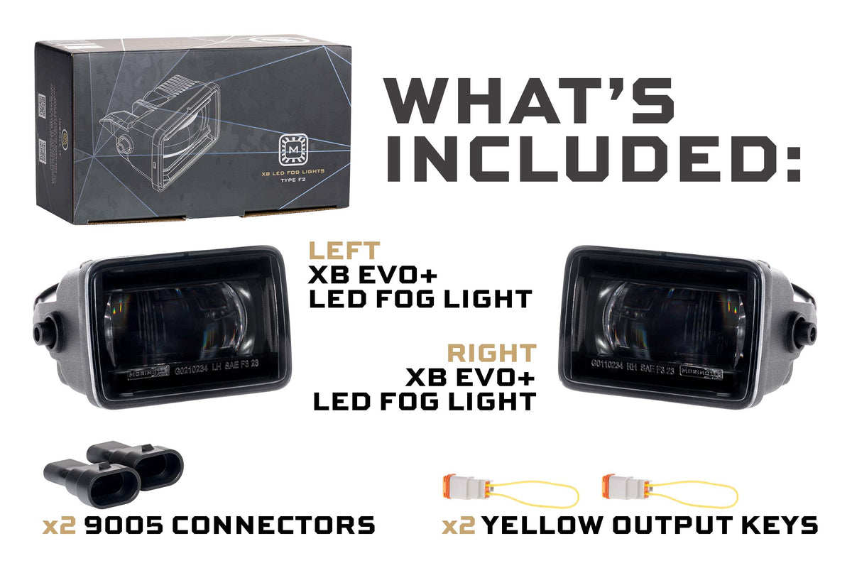 XB Evo+ Fog Lights: Type F2 (White + Yellow / Set) - Fog Lights (Image 2 of 6)