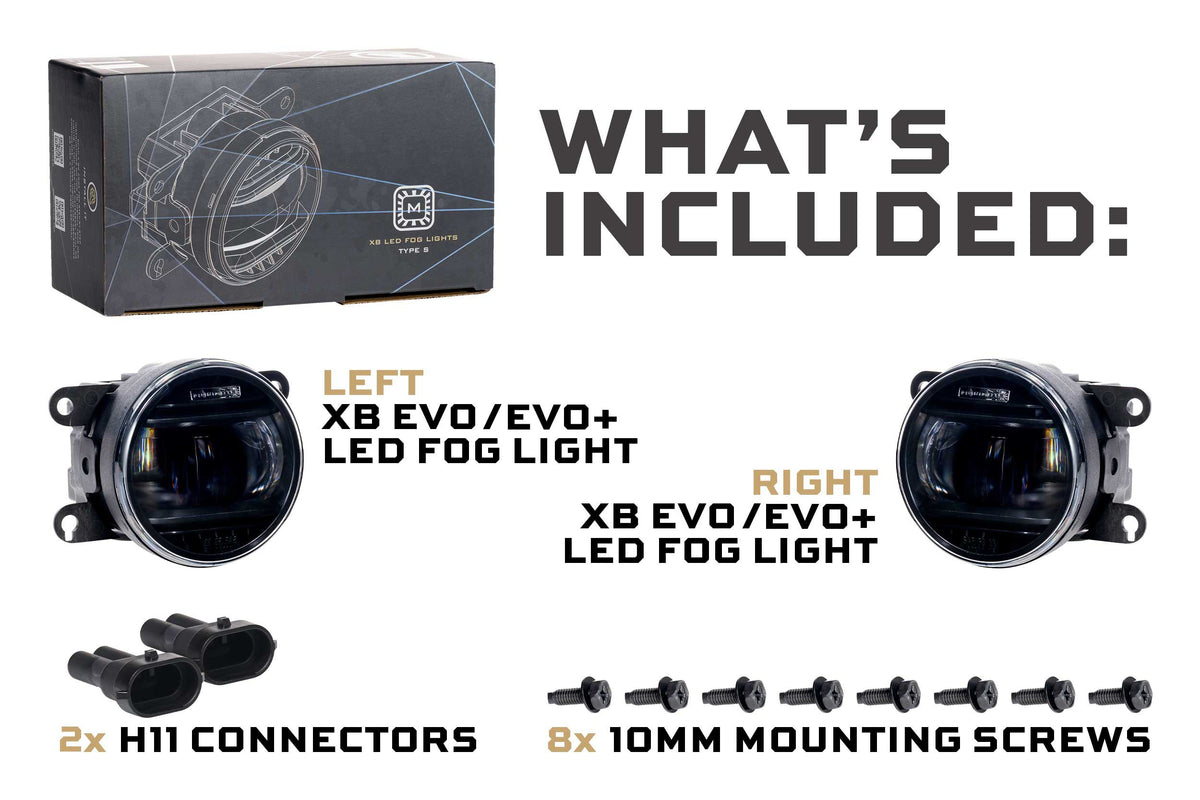 XB Evo+ Fog Lights: Type S (White + Yellow / Set) - Fog Lights (Image 2 of 6)