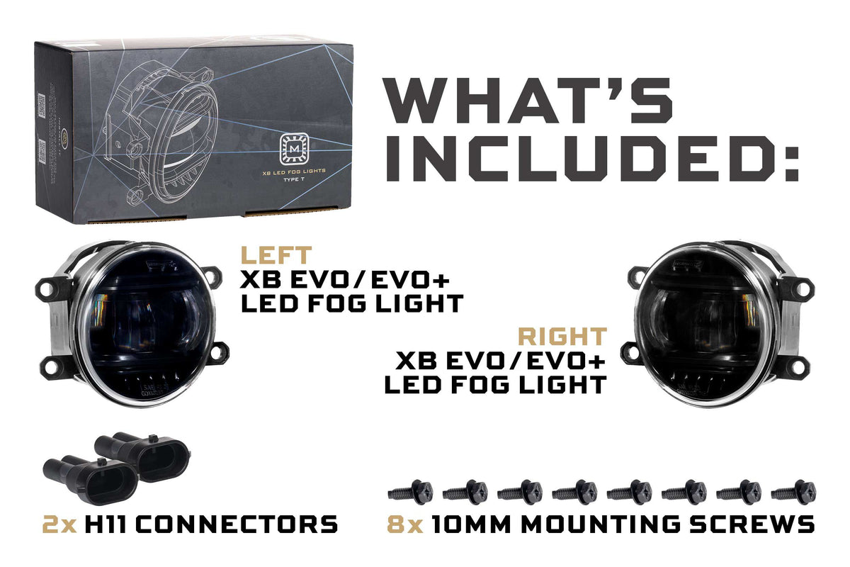 XB Evo+ Fog Lights: Type T (White + Yellow / Set) - Fog Lights (Image 2 of 6)