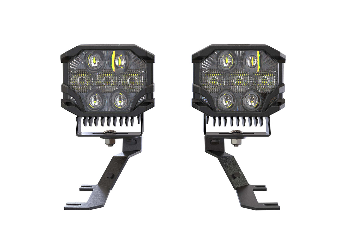 Morimoto BigBanger Ditch Light Kit: 19-24 Sierra 1500 (HXB Yellow Spot Beam) - Off Road - Veh. Spec (Image 2 of 6)