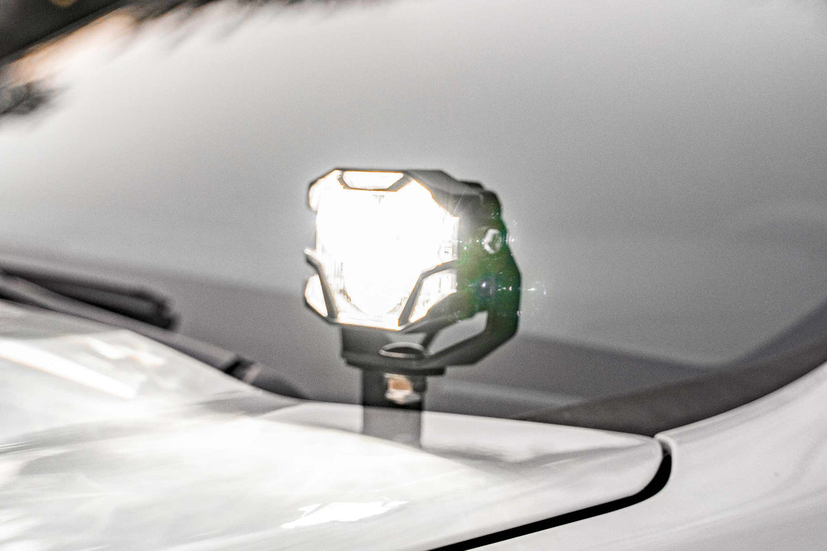 Morimoto 4Banger Ditch Light Kit: 19-24 Silverado 1500 (HXB Yellow Spot Beam) - Off Road - Veh. Spec (Image 4 of 6)