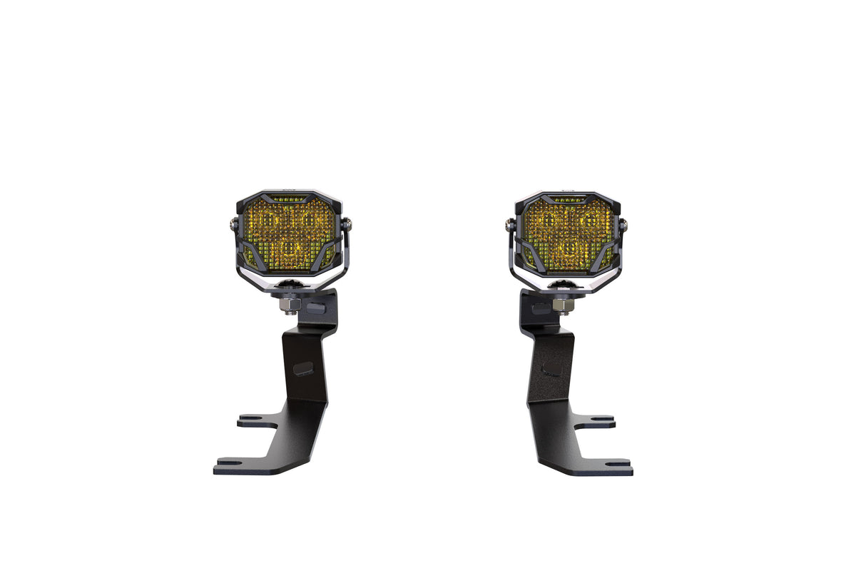 Morimoto 4Banger Ditch Light Kit: 20-24 Sierra HD (NCS Yellow SAE Wide Beam) - Off Road - Veh. Spec (Image 2 of 6)