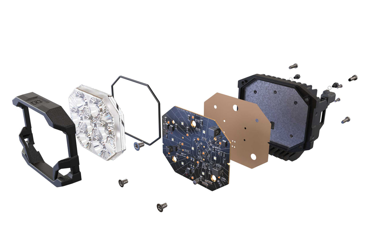 Morimoto BigBanger Ditch Light Kit: 20-24 Sierra HD (NCS Yellow Spot Beam) - Off Road - Veh. Spec (Image 4 of 6)