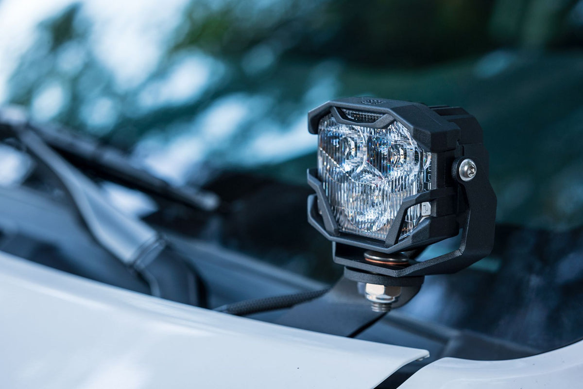 Morimoto 4Banger Ditch Light Kit: 18-23 Ford Mustang (NCS White SAE Wide Beam) - Off Road - Veh. Spec (Image 5 of 6)