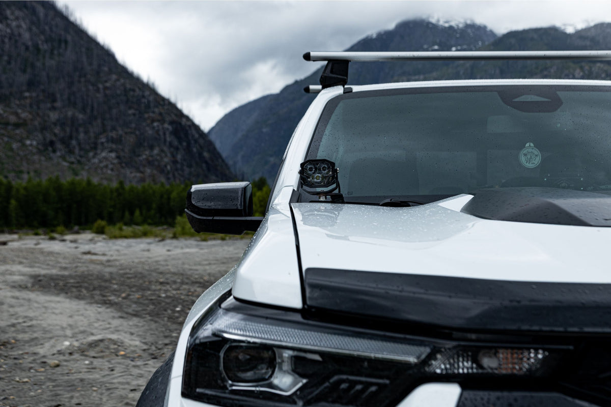 Morimoto 4Banger Ditch Light Kit: 15-22 Canyon (NCS Yellow Flood Beam) - Off Road - Veh. Spec (Image 2 of 6)