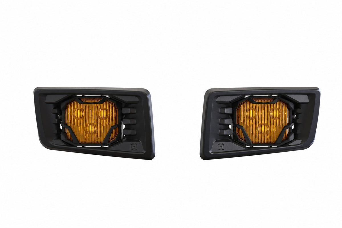 4Banger Fog Lights: Chevrolet Silverado 3500 (07-14) (NCS Yellow SAE Wide Beam) - Off Road - Veh. Spec (Image 2 of 6)
