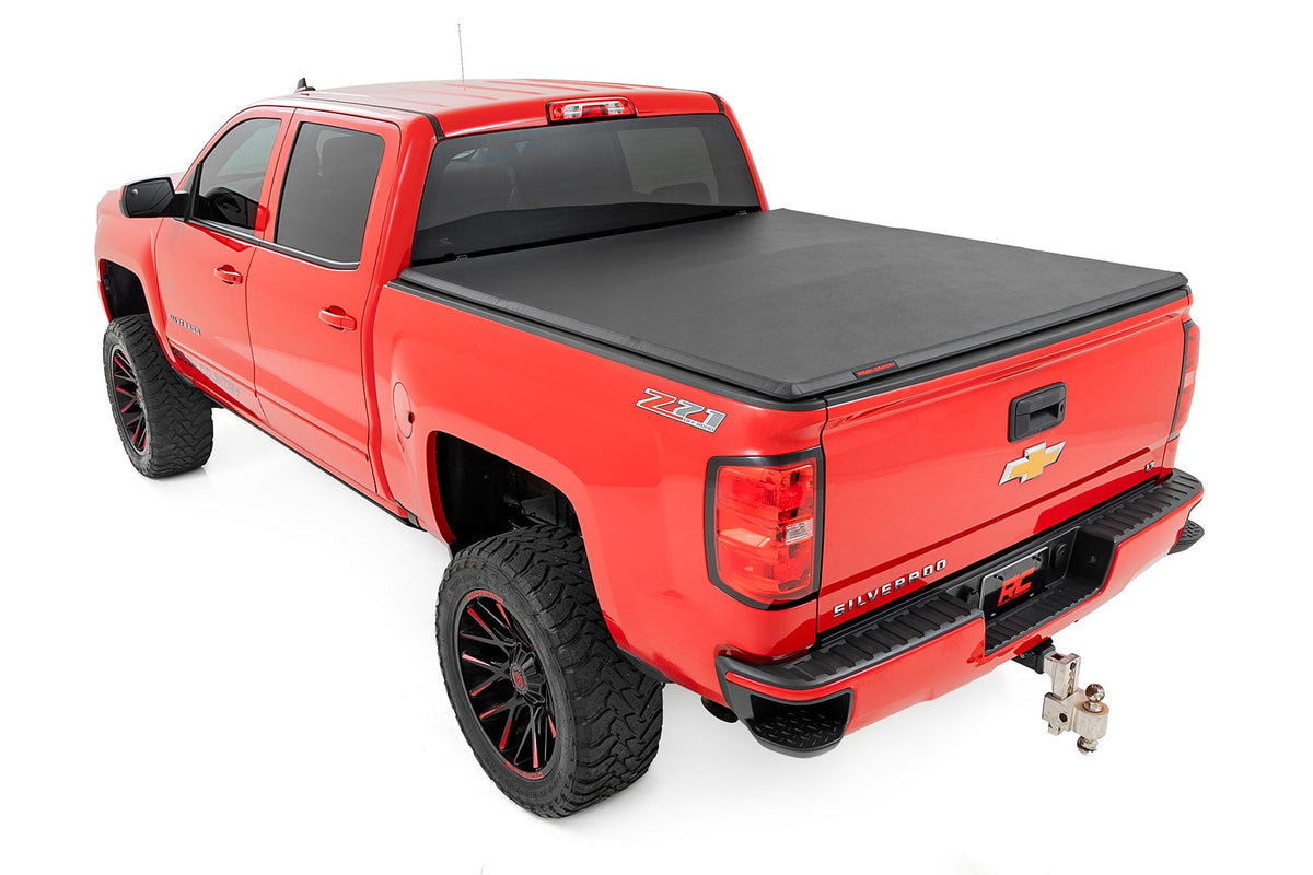 RC Soft Tri-Fold Bed Cover | 5'9" Bed | Chevy/GMC 1500 (14-18 & Classic) (manufacturer page)