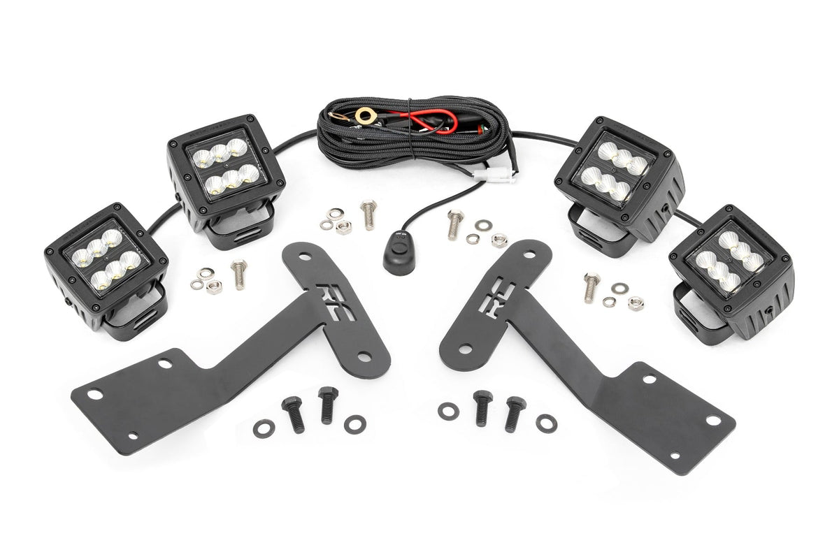 LED Light Kit | Ditch Mount | Dual 2" Black Pairs | Flood | Toyota Tundra (14-21) - Lighting & Acc (Image 1 of 6)