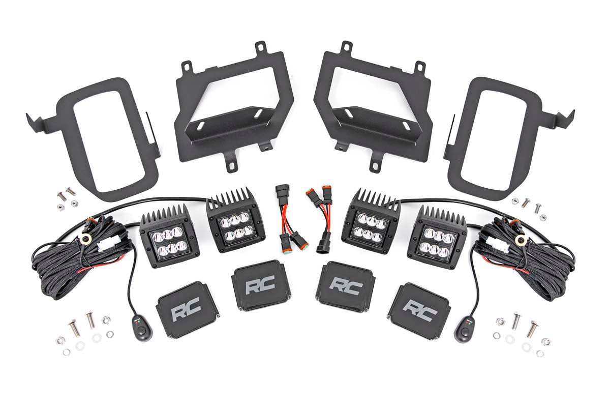 LED Light Kit | Fog Mount | Dual 2" Black Pairs | Spot | Ford F-150 (15-17) - Lighting & Acc (Image 1 of 6)