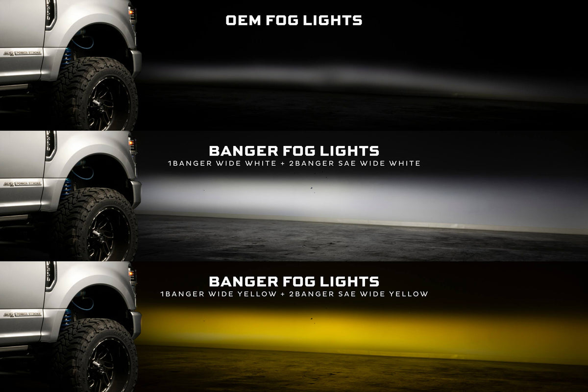 20-22 Super Duty OE LED Fog Light Kit w/ White 1Banger HXB and Yellow 2Banger NCS - Off Road - Veh. Spec (Image 5 of 6)